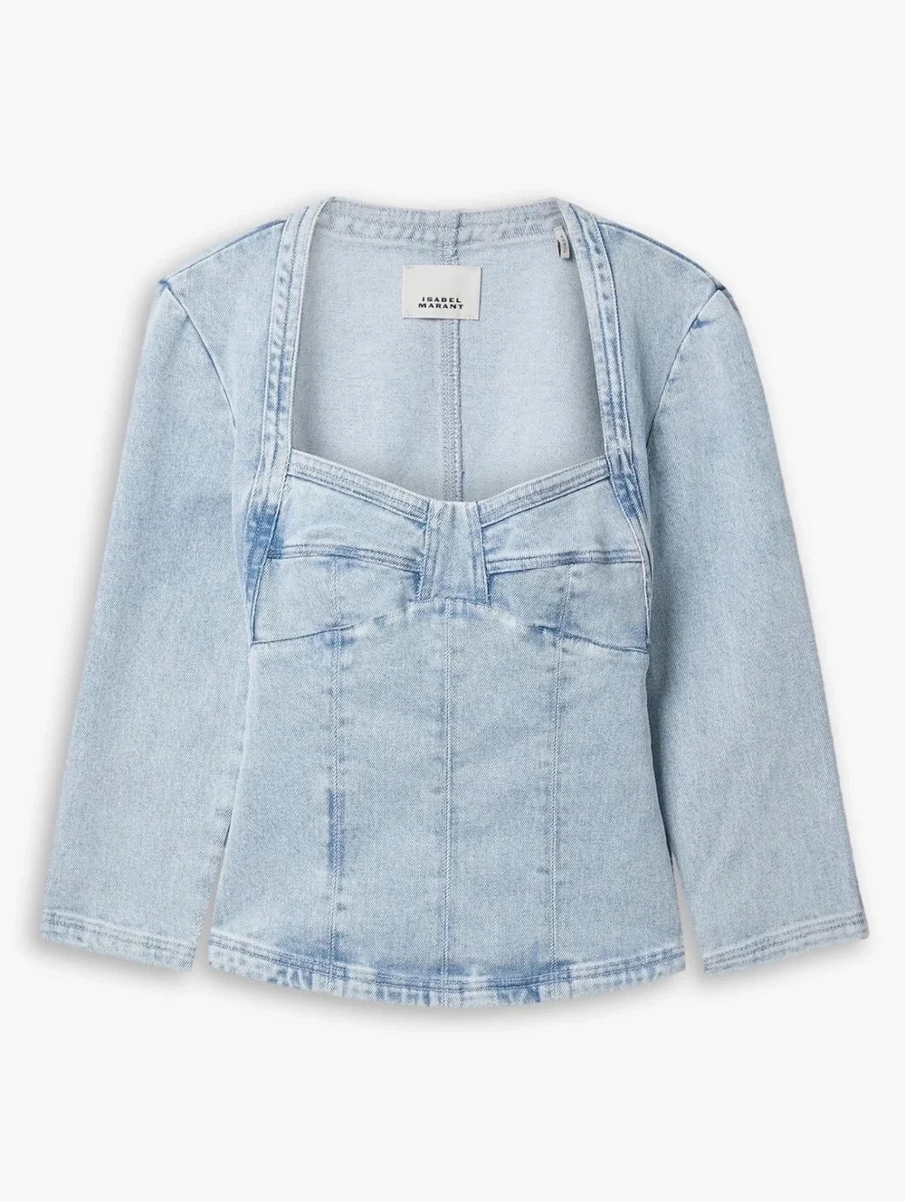 Isabel Marant Vanio Denim Corset Top - FR 36